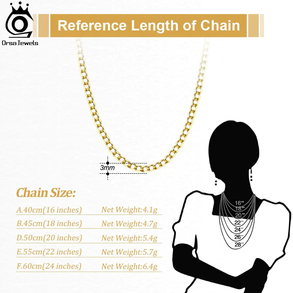 ORSA JEWELS Chain Necklace 9