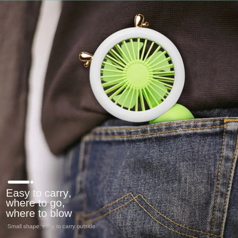 Handheld Pocket Fans USB Charging Lazy Fan Desktop Mini Fan Portable Dormitory Home Gift Student Outdoor Travel Mini Fan